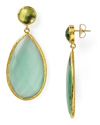 Roll with the stones. In faceted apetite, this pair of teardrop earrings from Coralia Leets adds sparkle to every day attire, or a festive flourish to evening looks. Roll with the stones. In faceted apetite, this pair of teardrop earrings from Coralia Leets adds sparkle to every day attire, or a festive flourish to evening looks.