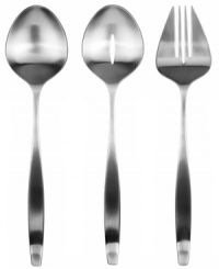 Get the skinny. Polished and practical, the Balance hostess set lends new artistry to modern tables in ultra-durable stainless steel. Fluid lines and narrow handles add character to a serving fork and spoons to match the 20-piece flatware set. Get the skinny. Polished and practical, the Balance hostess set lends new artistry to modern tables in ultra-durable stainless steel. Fluid lines and narrow handles add character to a serving fork and spoons to match the 20-piece flatware set.