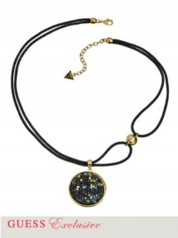 GUESS Gold-Tone Crystal Disc Pendant Necklace, GOLD GUESS Gold-Tone Crystal Disc Pendant Necklace, GOLD