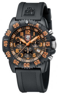 Luminox Men's 3089 Navy Seal Colormark Chronograph 3080 Series Black Chronograph Rubber Band, Orange Accents Watch Luminox Men's 3089 Navy Seal Colormark Chronograph 3080 Series Black Chronograph Rubber Band, Orange Accents Watch
