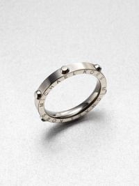 A simply yet edgy design featuring a logo engraved side and rivet details. SteelImported A simply yet edgy design featuring a logo engraved side and rivet details. SteelImported