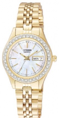Citizen Quartz Gold Tone Stainless Steel Women's Watch - EQ0532-55D Citizen Quartz Gold Tone Stainless Steel Women's Watch - EQ0532-55D