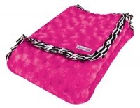 Trend Lab Velour Blanket with Trim, Pink Rosette with Zebra Trend Lab Velour Blanket with Trim, Pink Rosette with Zebra