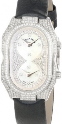 Philip Stein Women's 14PD-PDWB-IB Prestige Pave Diamond Black Silk Calf Strap Watch Philip Stein Women's 14PD-PDWB-IB Prestige Pave Diamond Black Silk Calf Strap Watch