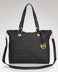 This MICHAEL Michael Kors satchel favors functionality. But the beauty of this bag: it also has a easy glamour that you'll love for both office and off-duty dressing. This MICHAEL Michael Kors satchel favors functionality. But the beauty of this bag: it also has a easy glamour that you'll love for both office and off-duty dressing.