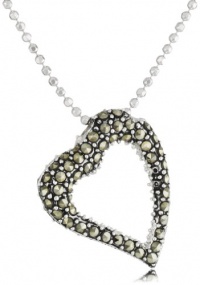 Judith Jack Reversibles Sterling Silver, Swarovski Marcasite and Crystal Heart Pendant Necklace Judith Jack Reversibles Sterling Silver, Swarovski Marcasite and Crystal Heart Pendant Necklace