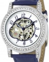 Akribos XXIV Women's AKR475BU Bravura Collection Skeleton Automatic Watch
