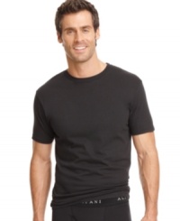 Whoever said it's bad to have too much of a good thing never felt the cool comfort of these smooth cotton crew neck t-shirts. That's why you've got to stock up with this smart 4-Pack from Alfani. Whoever said it's bad to have too much of a good thing never felt the cool comfort of these smooth cotton crew neck t-shirts. That's why you've got to stock up with this smart 4-Pack from Alfani.