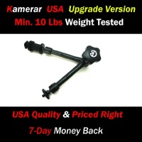 Heavy Duty PRO LED Video Light 11 Inch FMA-1 Magic Arm, with Variable Friction Adjustable Arm and Hot-Shoe Mount by Kamerar Heavy Duty PRO LED Video Light 11 Inch FMA-1 Magic Arm, with Variable Friction Adjustable Arm and Hot-Shoe Mount by Kamerar