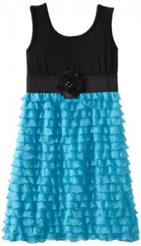 Ruby Rox Kids Girls 7-16 Eyelash Dress, Turquoise/Black, 16 Ruby Rox Kids Girls 7-16 Eyelash Dress, Turquoise/Black, 16