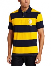 U.S. Polo Assn. Men's Wide Striped Polo With Big Pony U.S. Polo Assn. Men's Wide Striped Polo With Big Pony