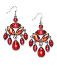A vibrant mix of shaky beads turns heads with Style&co.'s chandelier earrings. Crafted in SILVER tone mixed metal. Approximate drop: 2 inches. A vibrant mix of shaky beads turns heads with Style&co.'s chandelier earrings. Crafted in SILVER tone mixed metal. Approximate drop: 2 inches.