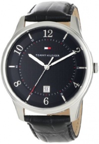 Tommy Hilfiger Men's 1710281 Classic Black Croco Embossed Strap Watch Tommy Hilfiger Men's 1710281 Classic Black Croco Embossed Strap Watch