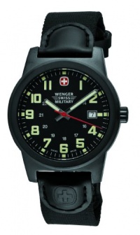 Wenger Swiss Military Men's 72915 Classic Field Black Dial Canvas Leather Military Watch Wenger Swiss Military Men's 72915 Classic Field Black Dial Canvas Leather Military Watch