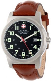 Wenger Swiss Military Men's 72917 Classic Field Black Dial Brown Leather Military Watch Wenger Swiss Military Men's 72917 Classic Field Black Dial Brown Leather Military Watch