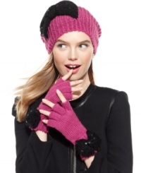 Simply chic, this Betsey Johnson beret is bedecked with a sequin bow that lends eye-catching allure to your winter wardrobe. Simply chic, this Betsey Johnson beret is bedecked with a sequin bow that lends eye-catching allure to your winter wardrobe.