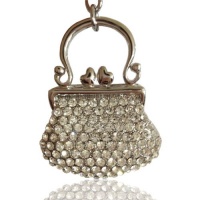 Korean Handbag Style Flash Diamond Crystal Key Chain Ring Keyring Keychain Fob Holder Bag Handbag Ornament Decoration Hook, Silver Korean Handbag Style Flash Diamond Crystal Key Chain Ring Keyring Keychain Fob Holder Bag Handbag Ornament Decoration Hook, Silver