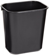 Rubbermaid Commercial Soft Molded Plastic 3.5-Gallon Trash Can, Rectangular, Black Rubbermaid Commercial Soft Molded Plastic 3.5-Gallon Trash Can, Rectangular, Black