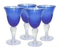 Artland Iris Goblet, 14-Ounce, Cobalt Blue, Set of 4 Artland Iris Goblet, 14-Ounce, Cobalt Blue, Set of 4