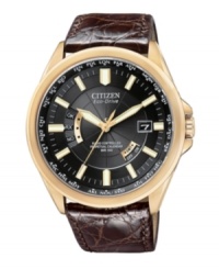 Citizen introduces this limited-edition, radio-controlled timepiece with contemporary touches of rose-gold. Citizen introduces this limited-edition, radio-controlled timepiece with contemporary touches of rose-gold.