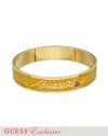 GUESS Gold-Tone Enamel Logo Bangle, GOLD