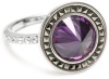 Judith Jack Color Pop Sterling Silver, Marcasite and Amethyst Colored Cubic Zirconia Ring