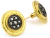 GURHAN Moonstruck Black Diamond Pave Two-Tone Button Earrings