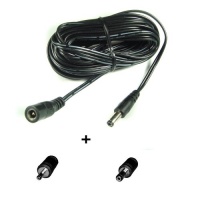 2.1mm x 5.5mm DC Plug Extension Cable for Power Adapter, with 1.35mm Plug Converter Set, 25 ft 2.1mm x 5.5mm DC Plug Extension Cable for Power Adapter, with 1.35mm Plug Converter Set, 25 ft