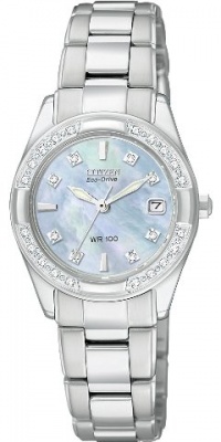CITIZEN ECO-DRIVE Women's EW1821-55Y Regent Stainless Steel Diamond Watch CITIZEN ECO-DRIVE Women's EW1821-55Y Regent Stainless Steel Diamond Watch