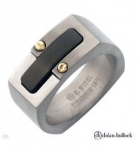 Dolan Bullock 18K/StSl Stainless Steel w/ Gold Inlay & Titanium Ring, Size 9.5 Dolan Bullock 18K/StSl Stainless Steel w/ Gold Inlay & Titanium Ring, Size 9.5