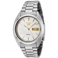 Seiko Men's SNXG47 Seiko 5 Automatic White Dial Stainless Steel Watch Seiko Men's SNXG47 Seiko 5 Automatic White Dial Stainless Steel Watch