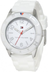 Tommy Hilfiger Women's 1781184 Sport Stainless Steel and White Silicon Strap Watch Tommy Hilfiger Women's 1781184 Sport Stainless Steel and White Silicon Strap Watch
