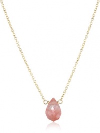 Dogeared Jewels and Gifts Healing Gems Gold-Plated Silver Lasting Cherry Quartz Necklace Dogeared Jewels and Gifts Healing Gems Gold-Plated Silver Lasting Cherry Quartz Necklace