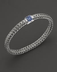 John Hardy Small Chain Bracelet with Blue Sapphire Clasp John Hardy Small Chain Bracelet with Blue Sapphire Clasp
