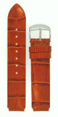 Fits Philip Stein size 1 18mm Cinnamon Tan Alligator Grain Leather Watchband With Spring Bars By JP Leatherworks Fits Philip Stein size 1 18mm Cinnamon Tan Alligator Grain Leather Watchband With Spring Bars By JP Leatherworks