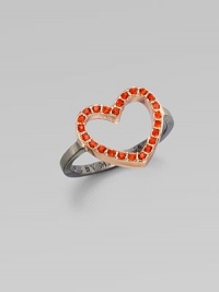 A charming design with brilliant rhinestones. Rose goldtone brassHematite plated brassGlass stonesImported A charming design with brilliant rhinestones. Rose goldtone brassHematite plated brassGlass stonesImported