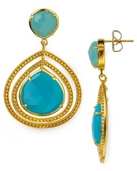 Coralia Leets's gold and chalcedony earrings instantly add an exotic touch to any ensemble. Pair them with a flouncy dress or silk blouse for a look that's beautifully bohemian. Coralia Leets's gold and chalcedony earrings instantly add an exotic touch to any ensemble. Pair them with a flouncy dress or silk blouse for a look that's beautifully bohemian.