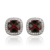 Effy Jewelry Effy® 14K White Gold Garnet Diamond Earrings 3.12 Tcw. Effy Jewelry Effy® 14K White Gold Garnet Diamond Earrings 3.12 Tcw.