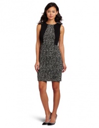 Calvin Klein Women's MSY Sleeveless Seamed Dress, Black/Winter White, 12 Calvin Klein Women's MSY Sleeveless Seamed Dress, Black/Winter White, 12