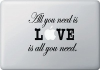All You Need Is Love Decal - Vinyl Macbook / Laptop Decal Sticker Graphic All You Need Is Love Decal - Vinyl Macbook / Laptop Decal Sticker Graphic