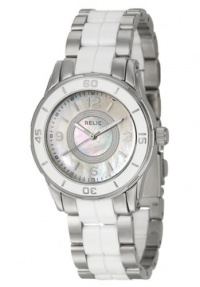 Relic by Fossil Hannah Ladies White Resin Links Mop Quartz Dress Watch ZR11883 Relic by Fossil Hannah Ladies White Resin Links Mop Quartz Dress Watch ZR11883
