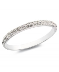 Clear and present chic! Charter Club's bracelet features an artfully arranged assortment of glass and crystal accents. Since they're transparent, they're easy to mix and match with just about any outfit in your wardrobe. Made in silver tone mixed metal. Approximate diameter: 2-1/4 inches. Clear and present chic! Charter Club's bracelet features an artfully arranged assortment of glass and crystal accents. Since they're transparent, they're easy to mix and match with just about any outfit in your wardrobe. Made in silver tone mixed metal. Approximate diameter: 2-1/4 inches.