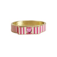 Betsey Johnson Bracelet Gold-Tone Striped Bow Pink & White Hinged Bangle Bracelet B05831 Betsey Johnson Bracelet Gold-Tone Striped Bow Pink & White Hinged Bangle Bracelet B05831