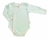 Tadpoles Organic Cotton Pin-Stripe Kimono-Style Bodysuit, Sage 3-6 Months Tadpoles Organic Cotton Pin-Stripe Kimono-Style Bodysuit, Sage 3-6 Months