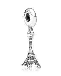 Show your love for the romance capital, Paris, with this iconic Eiffel Tower charm in sterling silver. From PANDORA. Show your love for the romance capital, Paris, with this iconic Eiffel Tower charm in sterling silver. From PANDORA.