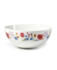 The picture of calm, this pretty Garden Palette Floral soup bowl boasts painterly blooms rooted in sleek everyday porcelain from Mikasa. The picture of calm, this pretty Garden Palette Floral soup bowl boasts painterly blooms rooted in sleek everyday porcelain from Mikasa.