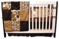 Trend Lab 4 Piece Crib Bedding Set, Bubbles Brown