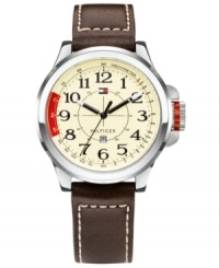 This handsome Sport watch from Tommy Hilfiger is designed for the man who wants to look good while on-the-go. This handsome Sport watch from Tommy Hilfiger is designed for the man who wants to look good while on-the-go.
