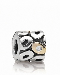 Oxidized and polished silver ovals set off a 14K gold accents with a sparking cubic zirconia stones. Charm by PANDORA. Oxidized and polished silver ovals set off a 14K gold accents with a sparking cubic zirconia stones. Charm by PANDORA.
