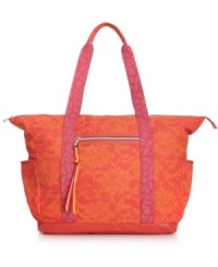 Put some punch in any summer ensemble with this pretty printed tote from Teen Vogue. Super spacious and set up to carry all your essentials, it's ideal for pool parties or a jaunt to the gym. Put some punch in any summer ensemble with this pretty printed tote from Teen Vogue. Super spacious and set up to carry all your essentials, it's ideal for pool parties or a jaunt to the gym.